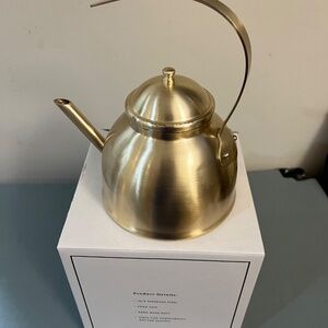 NEW ROSE & FITZGERALD BRUSHED GOLD KETTLE